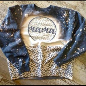 New Mama bleached splatter sweatshirt